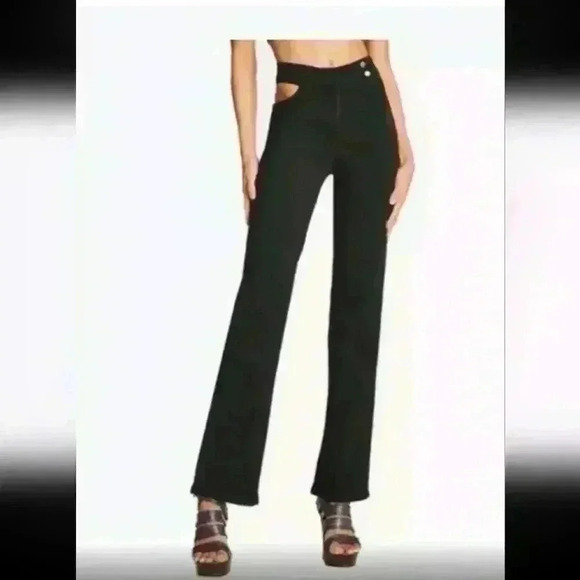 I.AM.GIA Womens Black Kayla Cut Out Jeans S - Picture 1 of 13